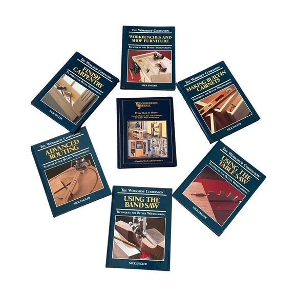 Seven (7) Educational Carpentry Books The Workshop Company & Woodworkers Journal - Picture 1 of 11